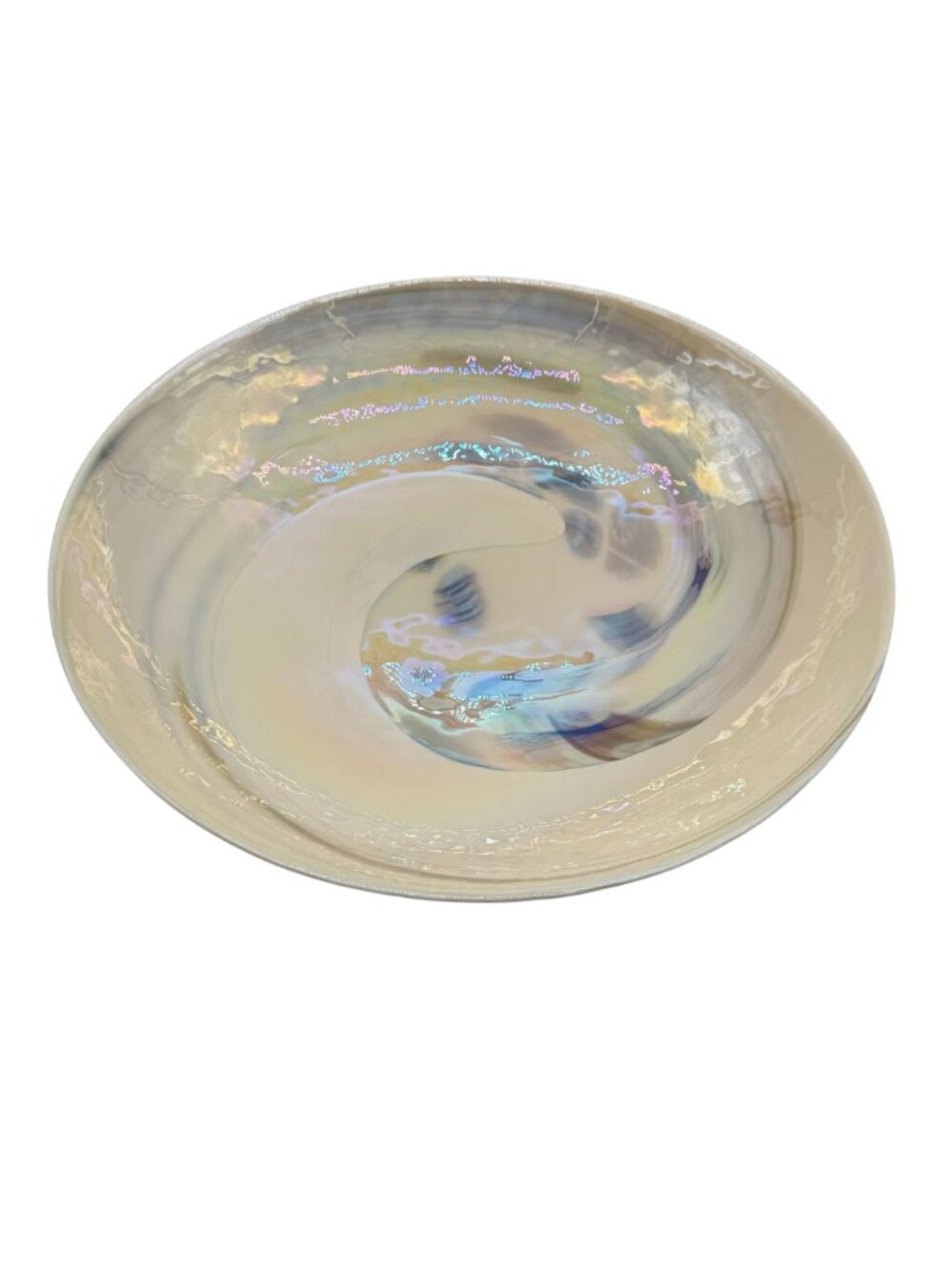Yalos Murano Cartoccio Fossile Bowl No Flaws Italy Made 16.25"L x 3.5"H - Picture 5 of 6